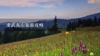 求武夷山旅游攻略