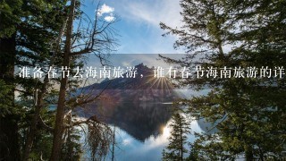 准备春节去海南旅游，谁有春节海南旅游的详细攻略