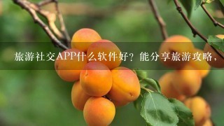 旅游社交APP什么软件好？能分享旅游攻略，交朋友等等