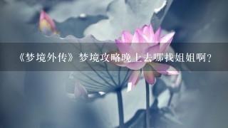 《梦境外传》梦境攻略晚上去哪找姐姐啊？