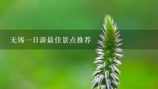 无锡一日游最佳景点推荐