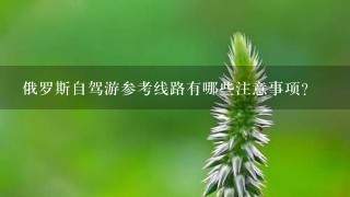 俄罗斯自驾游参考线路有哪些注意事项？