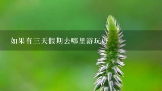 如果有三天假期去哪里游玩好