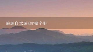 旅游自驾游app哪个好