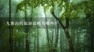 九寨沟的旅游攻略有哪些？