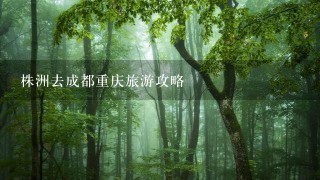 株洲去成都重庆旅游攻略