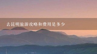 去昆明旅游攻略和费用是多少