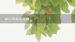 丽江的旅游攻略