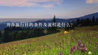 开办旅行社的条件及流程是什么？