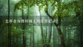 怎样查询携程网上的订票记录？