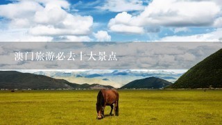 澳门旅游必去十大景点