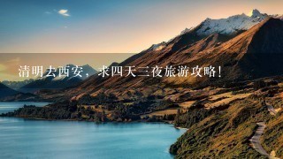 清明去西安，求四天三夜旅游攻略！