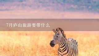 7月庐山旅游要带什么