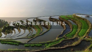 一个人去桂林旅游需要注意什么