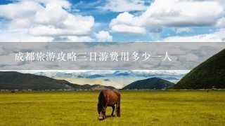 成都旅游攻略三日游费用多少一人