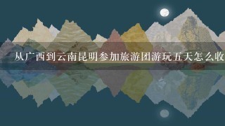 从广西到云南昆明参加旅游团游玩五天怎么收费?