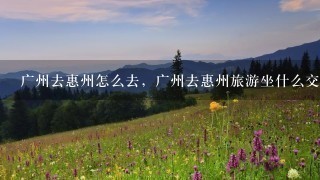 广州去惠州怎么去，广州去惠州旅游坐什么交通工具