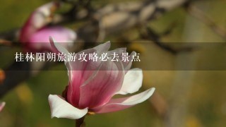 桂林阳朔旅游攻略必去景点