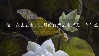 第一次去云南，11月份自驾云南15天，有什么推荐吗？