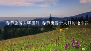 春节旅游去哪里好 春节出游十大目的地推荐