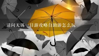 请问无锡一日游攻略自助游怎么玩