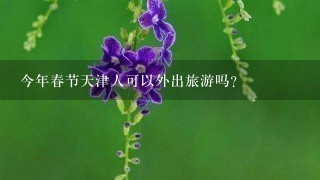 今年春节天津人可以外出旅游吗？