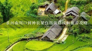 求河南周口到神农架自驾游路线和旅游攻略，