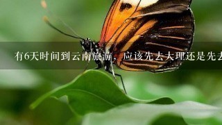 有6天时间到云南旅游，应该先去大理还是先去丽江呢