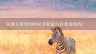 从网上看到3000元开家旅行社是真的吗?