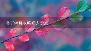 北京游玩攻略必去景点