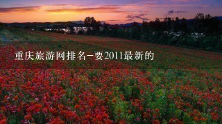 重庆旅游网排名-要2011最新的