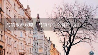 乌镇旅游攻略：乌镇有什么特产.ppt