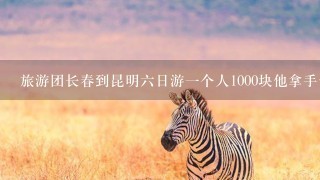 旅游团长春到昆明6日游1个人1000块他拿手包吃包住他拿什么挣钱包飞机票？