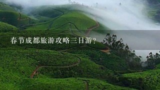 春节成都旅游攻略3日游？