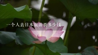 1个人去日本旅游要多少钱