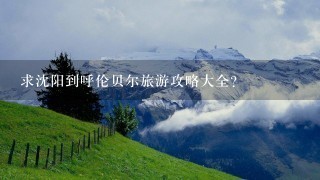 求沈阳到呼伦贝尔旅游攻略大全？