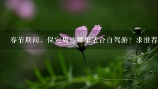 春节期间，保定周边哪里适合自驾游？求推荐