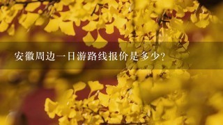 安徽周边1日游路线报价是多少？