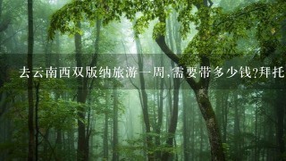 去云南西双版纳旅游1周,需要带多少钱?拜托了各位 谢谢