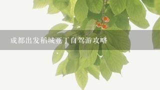 成都出发稻城亚丁自驾游攻略