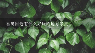 番禺附近有什么好玩的地方景点