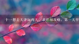 十1想去天津玩两天，求详细攻略，第1天早晨9:30到天津，第2天晚上7点回北京