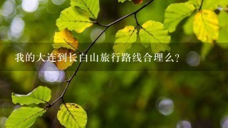 我的大连到长白山旅行路线合理么?