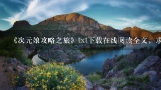 《次元娘攻略之旅》txt下载在线阅读全文，求百度网