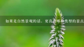 如果是自然景观的话，更喜欢哪种类型的景点（如山水、湖泊等）？