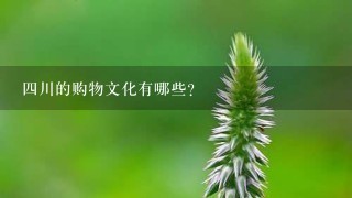 四川的购物文化有哪些?