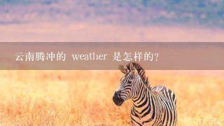 云南腾冲的 weather 是怎样的?